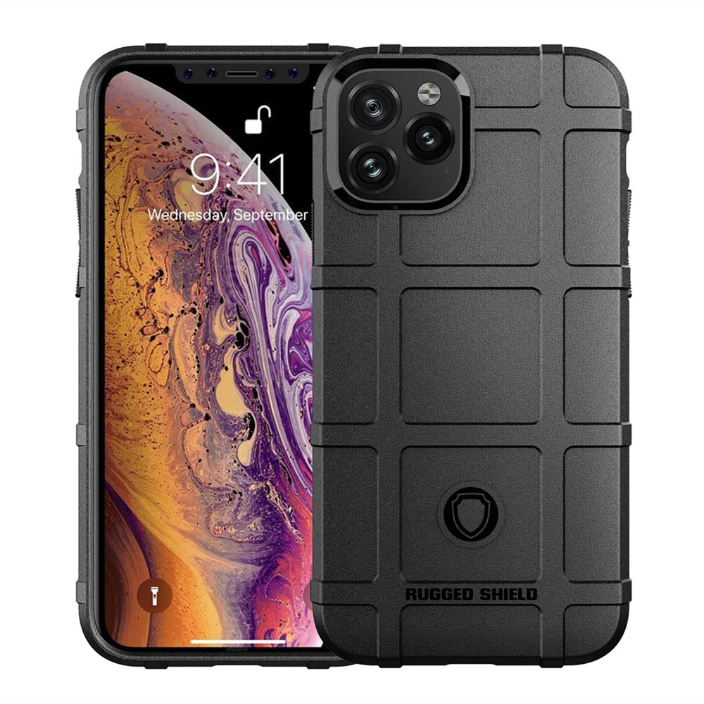

Rugged Shield Phone Case for iPhone 11 Pro X XR Xs Max 8 7 6 6S Plus Thick Solid Armor Tactical Hybrid Defender Shockproof Cover