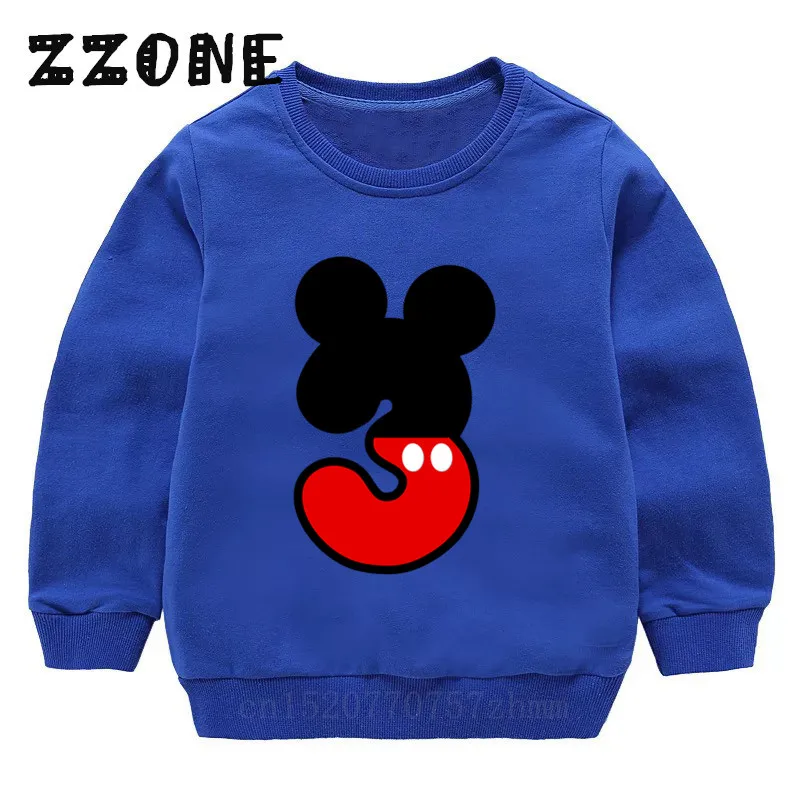 Children's Hoodies Kids Happy Birthday Number 1-4 Print Sweatshirts Baby Cotton Pullover Tops Girls Boys Autumn Clothes,KYT2416