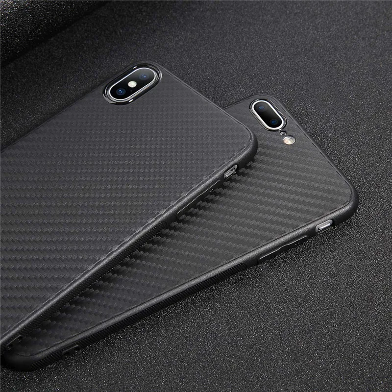 Lovebay чехол для телефона для iPhone X XS Max 7 8 Plus 6s углеродное волокно черный чехол s для iPhone 6 6s Plus 7 8 XR XS задняя крышка Capa Coque