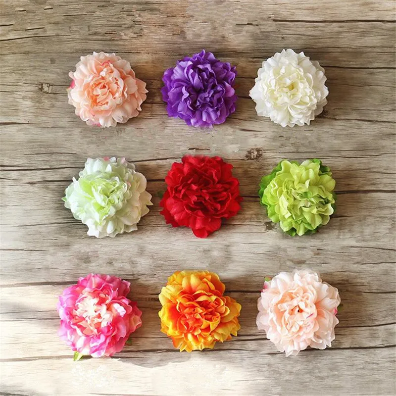 60Pcs Fake Peony Head Dia. 5.51" Simulation full Open Peonia for DIY Bridal Bouquet Wrist Flower Background Decorations | Дом и сад