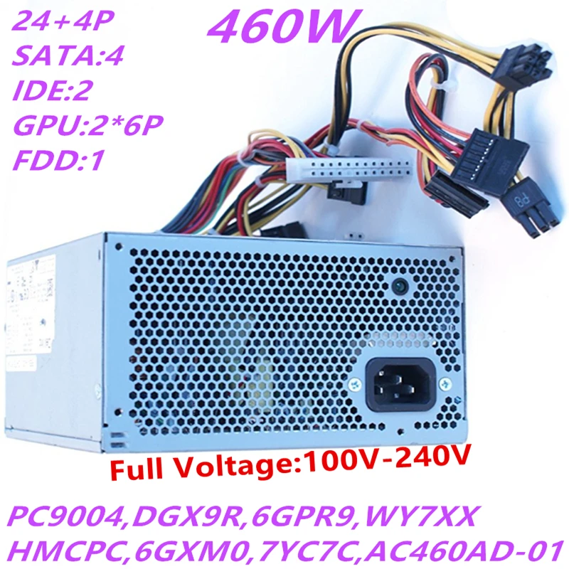 

New Original PSU For Dell 8100 8300 8500 8700 8910 460W Power Supply HU460AM-01 HK560-18FP AC460AD-01 D460AN-01 DPS-460DB-7 A