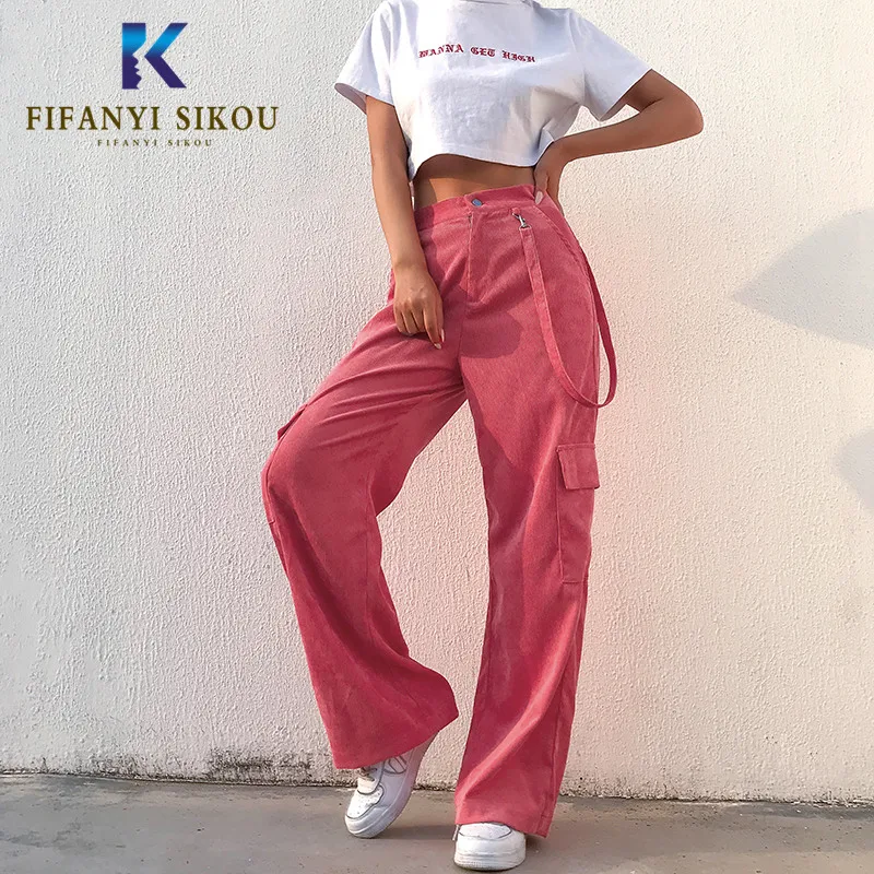 wide leg cargo pants womens