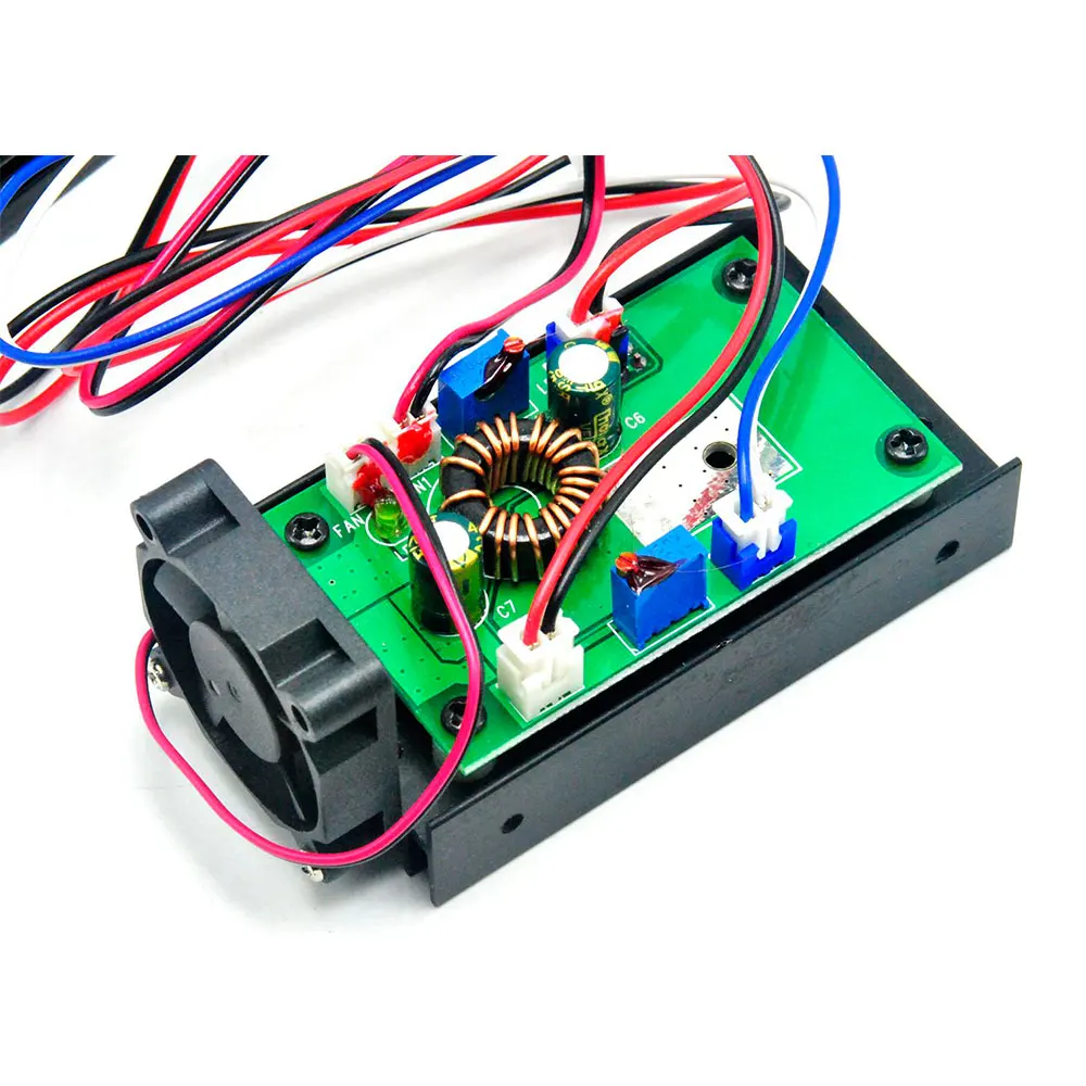 Focusable 2W/4W 445nm 450nm Blue Dot Laser Diode Module 2000/4000mw TTL Cooling Fan Engraving Cutting Lasers