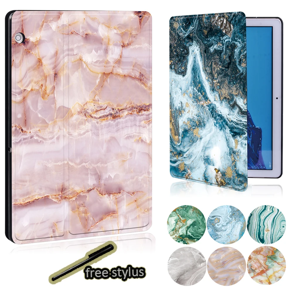 

New Tablet Case Huawei MediaPad T3 8.0/T3 10 9.6 Inch/T5 10 10.1 Inch Shockproof Anti-fall Tablet Case with Marble Series
