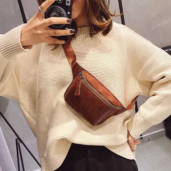 

Belt bag Women's NEW Shoulder bag Hawcoar Crocodile pattern riñonera coin phone Pockets Сумка на плечо wallet handbag *4