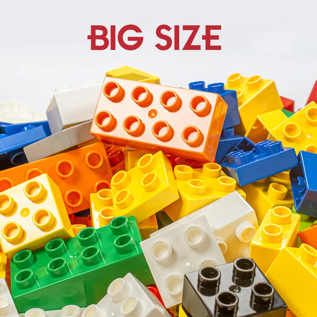 50-300pcs Big Size Building Blocks Assembled Construction Educational Toys DIY Bricks Toddler Toys For Children Kids Gift 5