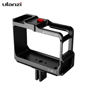 

Ulanzi C-ONE R Aluminum Alloy Camera Cage Portective Case Mounting Bracket+Dual Cold Shoe Mounts 1/4 for Insta360 ONE R Camera