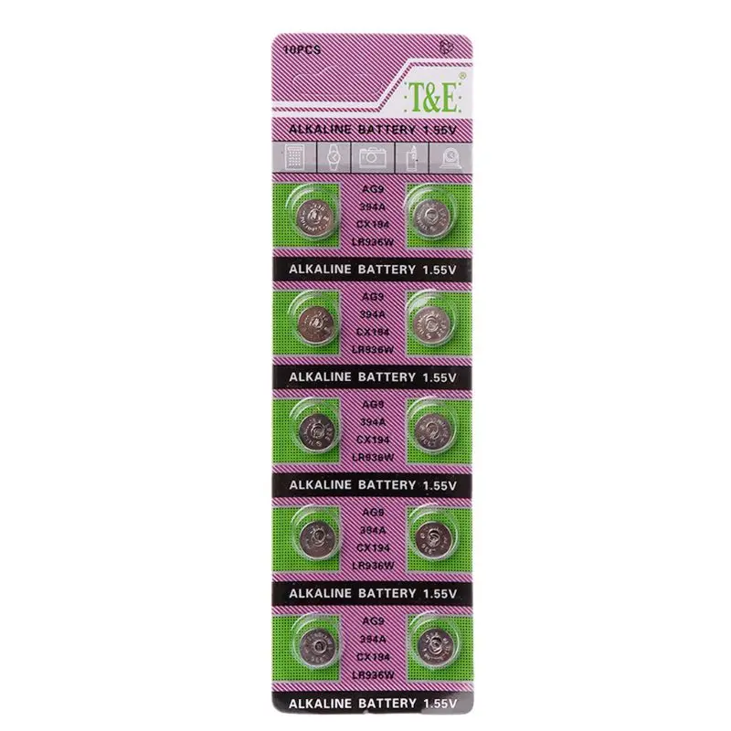 coin cell battery 10PCS Alkaline Battery AG9 1.55V Button Coin Cell Watch Batteries LR936 394 SR936SW 194 V394 Control Remote button cell battery