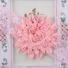 Корейский стиль, Детские аксессуары для волос, большой цветок, детская кружевная лента для волос, Детские аксессуары для волос(3 цвета), детский головной убор