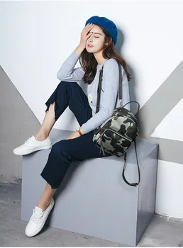 

Korean Version of The Backpack 2020 New Small Backpack Female Bag Oxford Cloth Army Style Mini Backpack