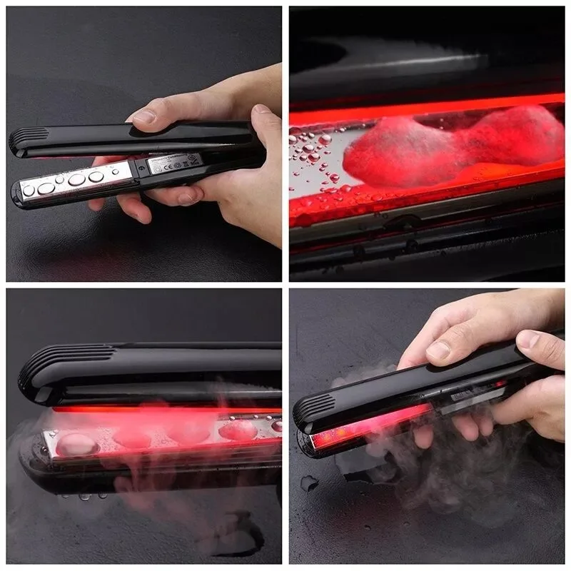 Cuidados com o Cabelo Tratamento do Cabelo Alisador de Ferro Ultra-sônico Infravermelho Ferro Recupera Danificado Estilor Display Lcd Frio 3 recupera danificado tratamento do cabelo styler display lcd alisador de ferro frio