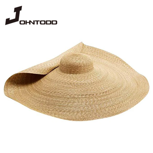 80cm/90cm Super Large Brim Straw Sun Hats Women Summer Tourism Hat For Women  For Travel Ladies Beach Shading Sunscreen Overside - Sun Hats - AliExpress