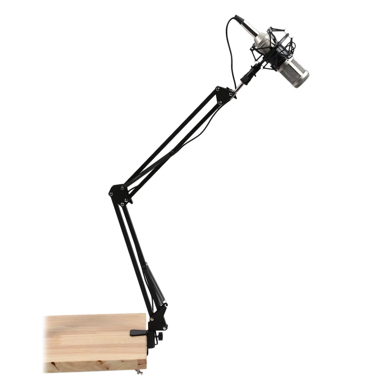  Pro Desktop Microphone Suspension Scissor Arm Microphone Stand Table Mounting Clamp for Samson Blue