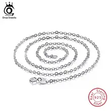 ORSA JEWELS, настоящая 925 пробы, серебряная Базовая цепочка, регулируемая цепочка Rolo, серебряные ожерелья для женщин и мужчин, хорошее ювелирное изделие, подарок OSC06