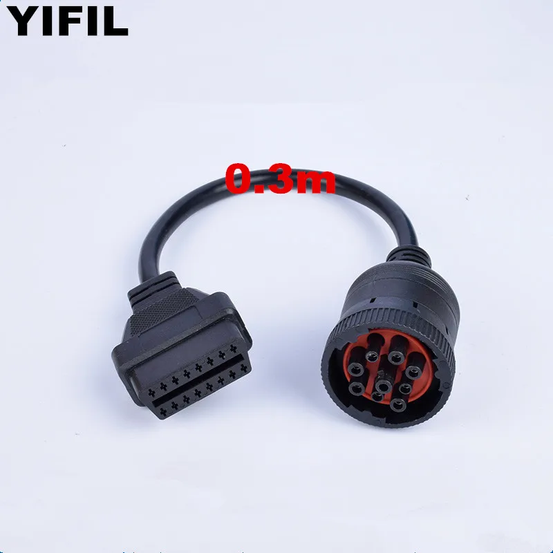 9 Pin до 16 Pin грузовик кабель J1939 9 способ OBDII/OBD2 16 способ Женский Диагностический инструмент Кабельный разъем Deutsch J1939