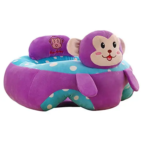 Детский диван поддержка сиденья обучения сидя мягкая подушка для стула Babys подушки для кормления дизайн безопасный плюшевый подарок для животных - Цвет: Сливовый