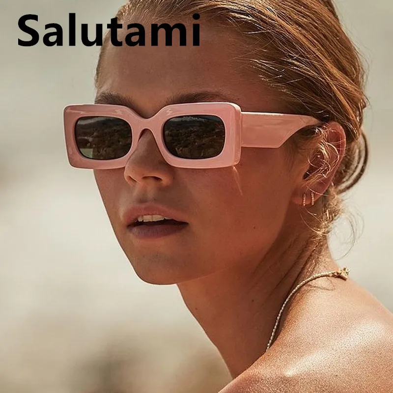 Candy Color Small Square Sunglasses For Women New Fashion Brand Orange Pink Gradient Uv400 Sun Glasses Female Sexy Shades Black |
