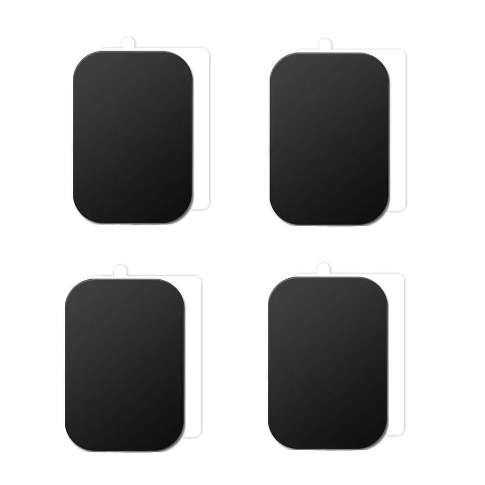4Rectangle Металлические магнитные пластины подставка для мобильного телефона Универсальная замена металлическая пластина комплект с клеем для магнитного автомобильного держателя телефона - Цвет: 4Rectangle