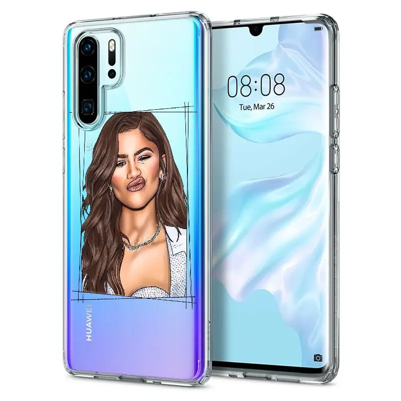 silicone case for huawei phone Euphoria Zendaya Cartoon Trendy Soft Silicon Phone Case For HUAWEI Mate 10 20 30 P10 P20 P30 Lite Plus Pro Funda Cover capa huawei phone cover Cases For Huawei