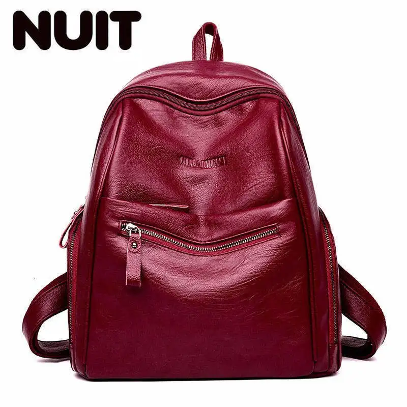 

Female Leather Backpacks High Quality Rucksacks For Girls School Bags Preppy Travel Ladies Bagpack Mochilas Women Backpack