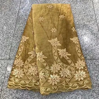

African Sequins Net Mesh Lace Fabric High Quality Lace 2020 Velvet Lace French Tulle Lace Nigerian Lace Fabrics For Wedding