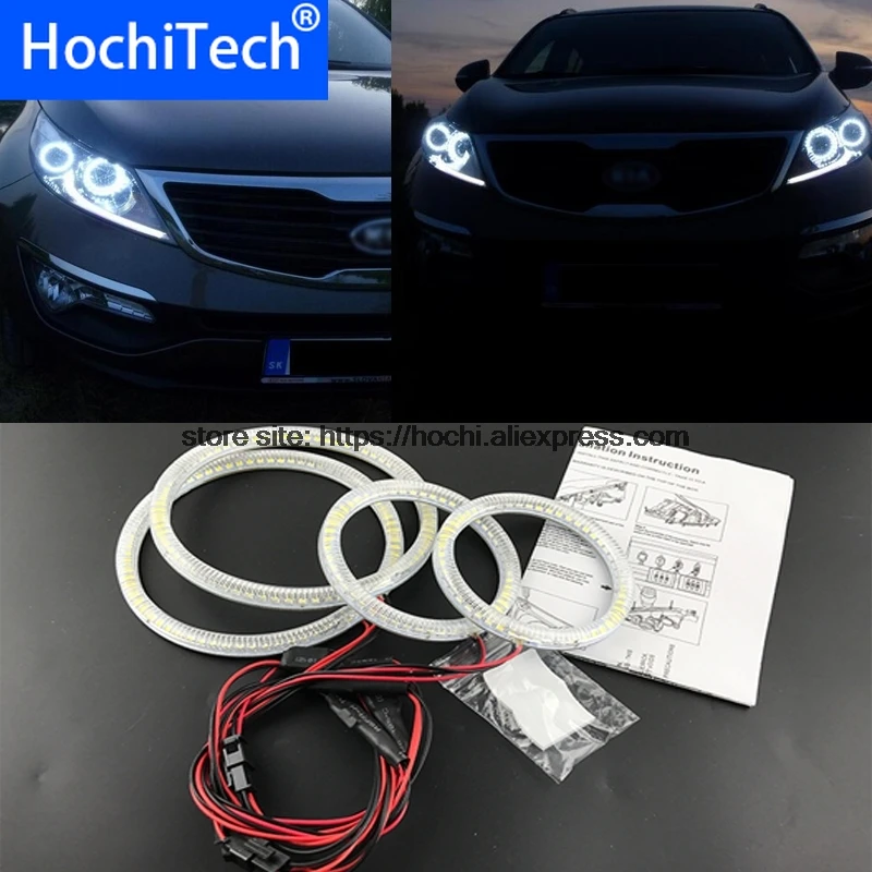 HochiTech ультра яркие красные/зеленые/Белый светодиодный глаза ангела 2000LM 12 В halo