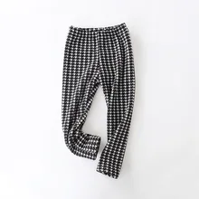 Bailiwei/ г. Осенне-зимние новые стильные детские леггинсы для девочек леггинсы в мелкую клетку