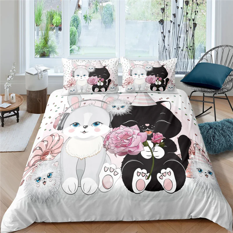 

Luxury 3D Cartoon Animal Print Home Living 2/3Pcs Comfortable Duvet Cover Pillowcase Bedding Set Queen and King EU/US/AU/UK Size