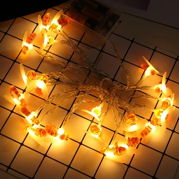 

Solar Lamp Garland Fairy Lights Honey Bee String Light 30 Led Bee Outdoor Garden Fence Patio Christmas Garland Decoration