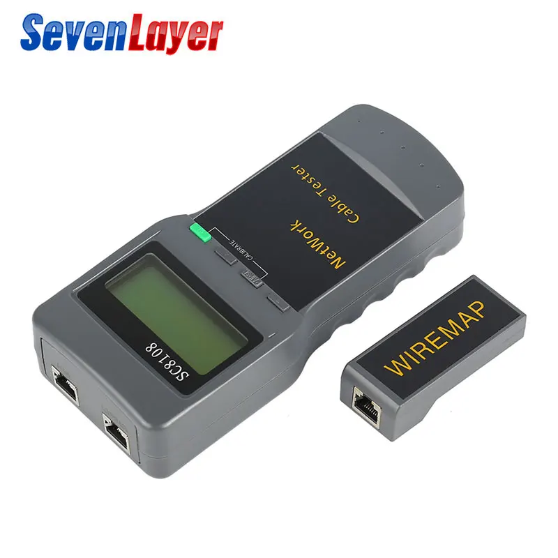 SC8108 Portable LCD Network Tester Meter&LAN Phone Cable Tester & Meter With LCD Display RJ45