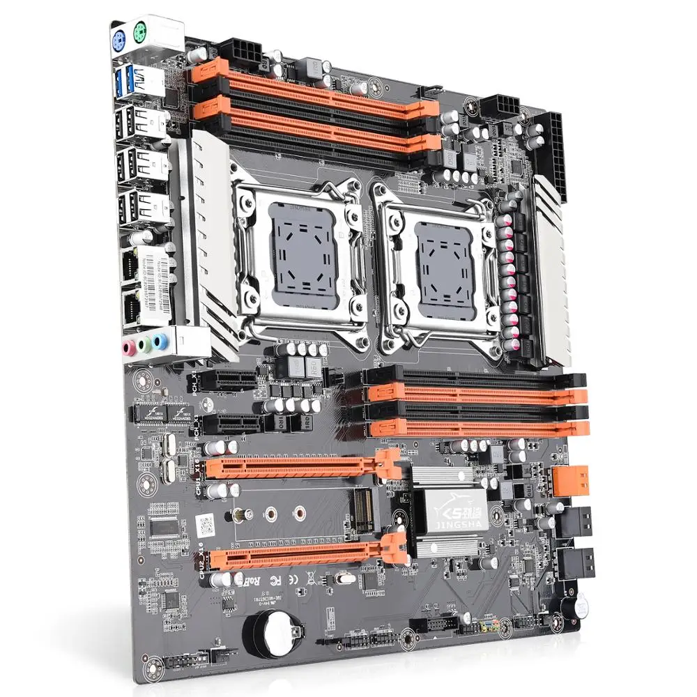 Фото Материнская плата X79 с двумя процессорами, материнская плата E-ATX LGA2011 M.2 NVME SATA3.0 E-ATX 8 DDR3 2 PCI-E 16X3.0 e5 2680 V2 Crossfire №4