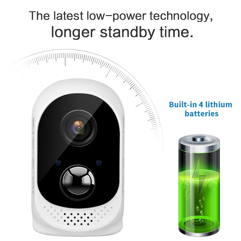 13600mAh Battery ip Camera Long time standby wireless Battery Wifi Camera home Outdoor Waterproof 1
