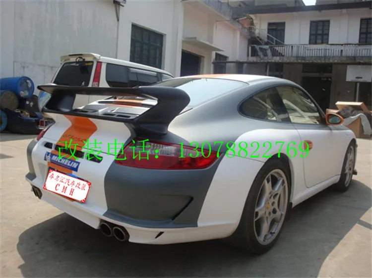 Подходит для Porsche 911 GT3 997 GT4 модифицированный Карбон волокно заднее крыло задний спойлер крыло
