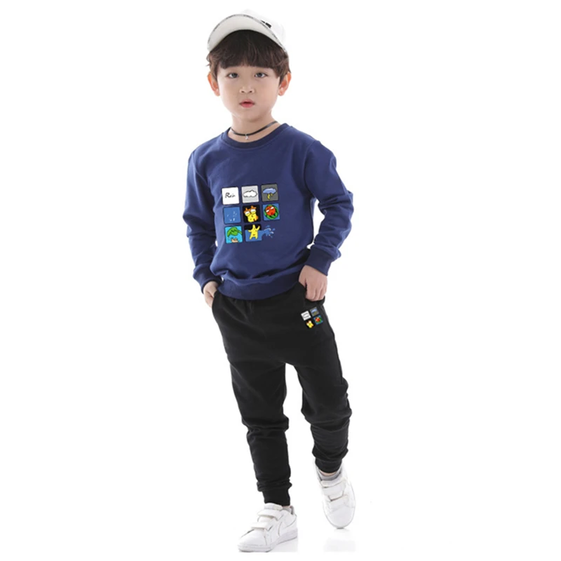 

Boys Sets Kids Clothes Children's Clothing Spring Autumn Long Sleeve Sweater Trousers Suit Casual Cartoon Cotton Clothes Student