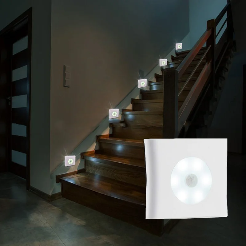 

Motion Sensor LED Night Lights Wireless Magnetic Cabinet Light Battery Powered Closet Bedroom Touch Control Wall/Stairs Light