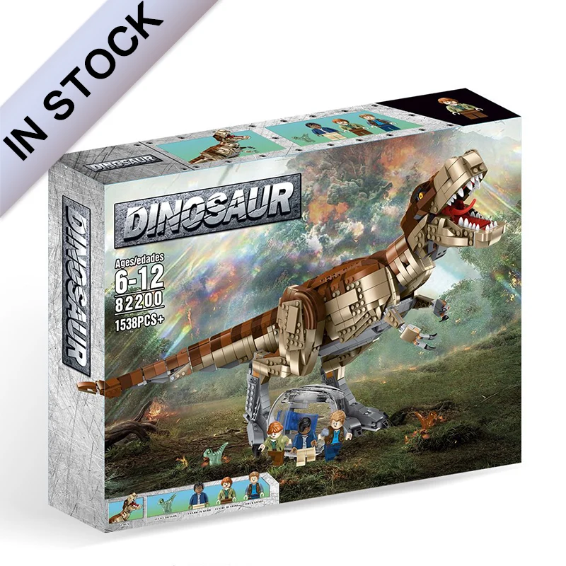 82200 Динозавров Юрского периода мир парк фильмы T. rex Rampage 1538 шт строительные блоки кирпичи 11338 61001