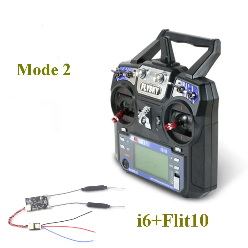 FLYSKY FS-i6 i6 2,4G 6CH передатчик AFHDS с iA6B X6B A8S R6B iA10B приемник Радиоконтроллер для RC FPV Дрон самолет - Цвет: Mode 2 i6 Flit10
