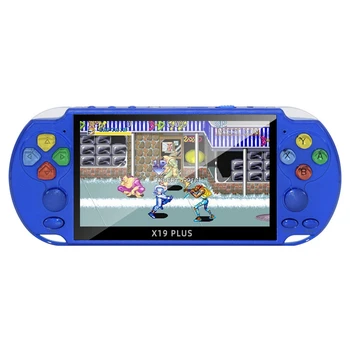 

X19 PLUS Retro Handheld Arcade 5.1 Inch PSP Game Console Large Sn NES GBA Dual Rocker Game Console Blue