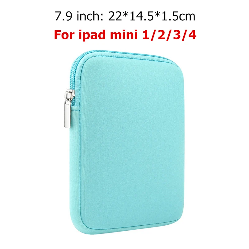 7.9 inch Blue Универсальный мягкий чехол для планшета сумочка-рукав с текстурой "Дикая Лошадь" для чтения электронных книг чехол для iPad mini 1/2/3/4 Air 1/2 Pro 9,7 чехол для нового iPad / - Цвет: 7.9 inch Blue