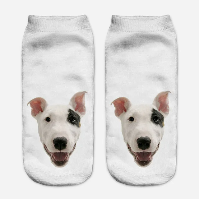 knee high socks 2018 New Cute 3D Print Socks Cool Lovely Dogs Women Ankle Socks Chaussette Animal Socks Art Cotton Hosiery Bad Dog Pug Life Sox knee high socks Women's Socks