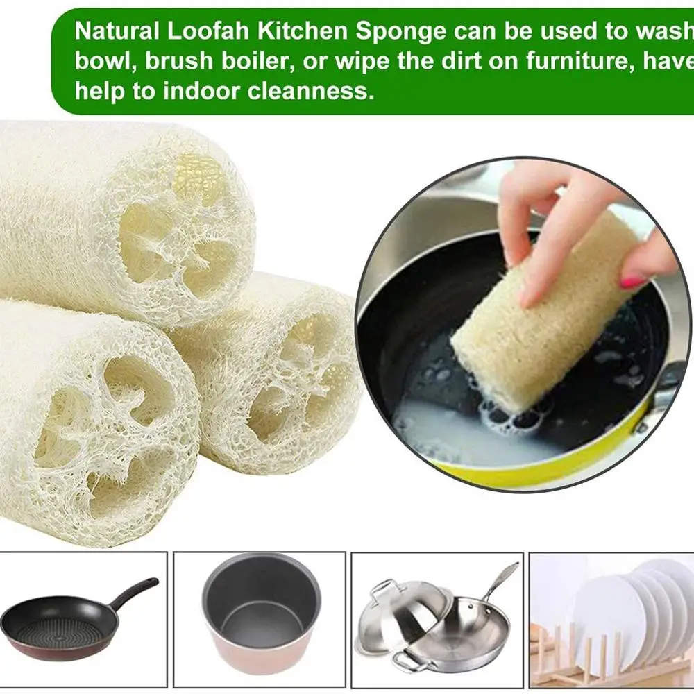 НОВАЯ Портативная Домашняя натуральная щетка для душа Loofa Luffa ванной комнаты