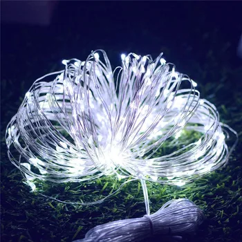 

Solar LED String Lights 200 LEDs Copper Wire Waterproof Starry Decor Rope Lights for Seasonal Decorative Christmas Holiday