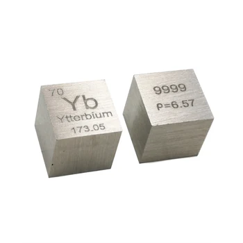 

10 X 10 X 10mm (Yb≥99.99%) Wiredrawing Metal Ytterbium Cube Rare Earth Elements Cube Periodic Table Of Elements Cube