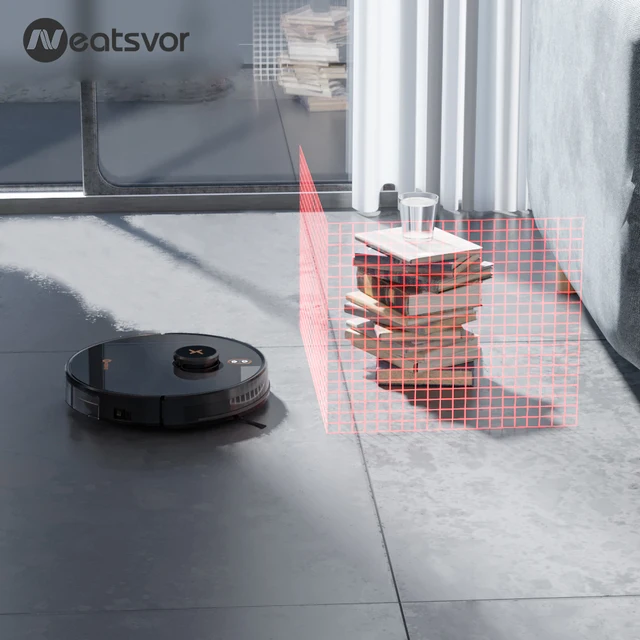 Robot Vacuum Cleaner NEATSVOR X600 Pro Laser Navigation  6000PA Strong Suction Map Management  Sweep Floor and Wipe Floor in One 6