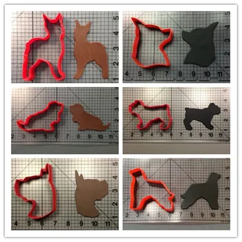 

G1 Animal shape silhouette Afghan basset hound beagle bulldog Boxer dog fondant cutters boy birthday cake cookie cupcake