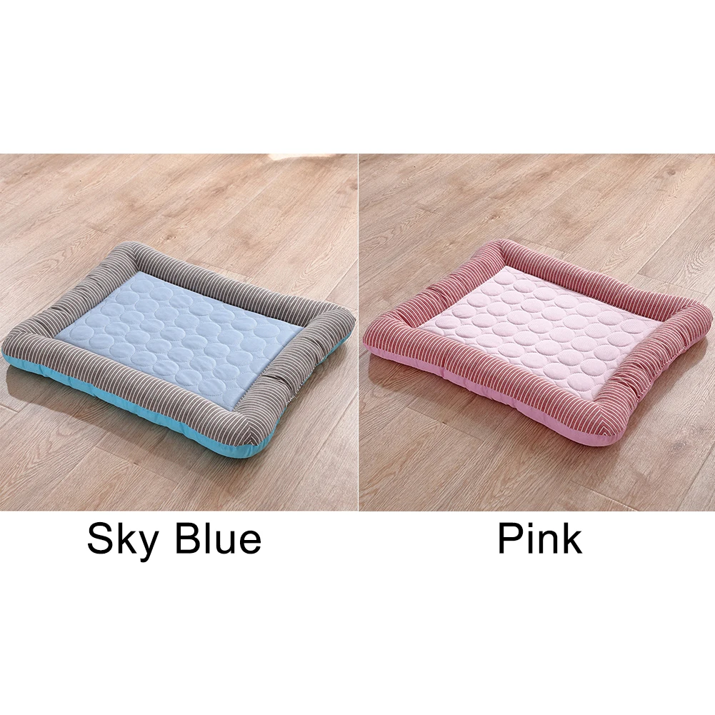 Durable Sleeping Spring Summer Rectangle Cushion Cooling Mat Lightweight Foldable For Cat Dog Moisture-proof Non Slip Pet Pad