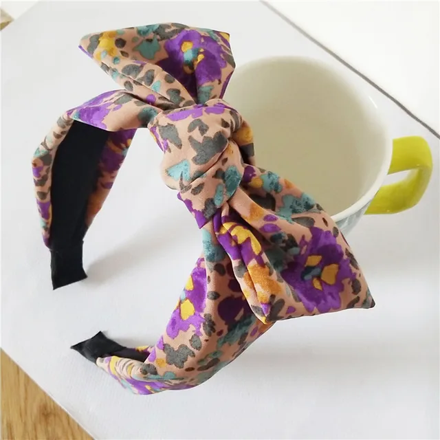 Floral Big Bow  Hairbands  For Women Korea Hair Accessories For Girls Hair Band Hair Bows  Hairband Headbands Silver