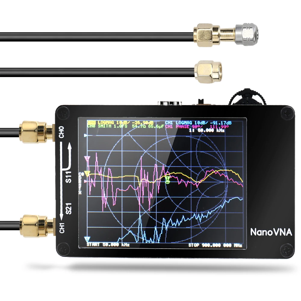 

NanoVNA 50KHz-900MHz Vector Network Analyzer Digital Touching Screen Shortwave MF HF VHF UHF Antenna Analyzer Standing Wave