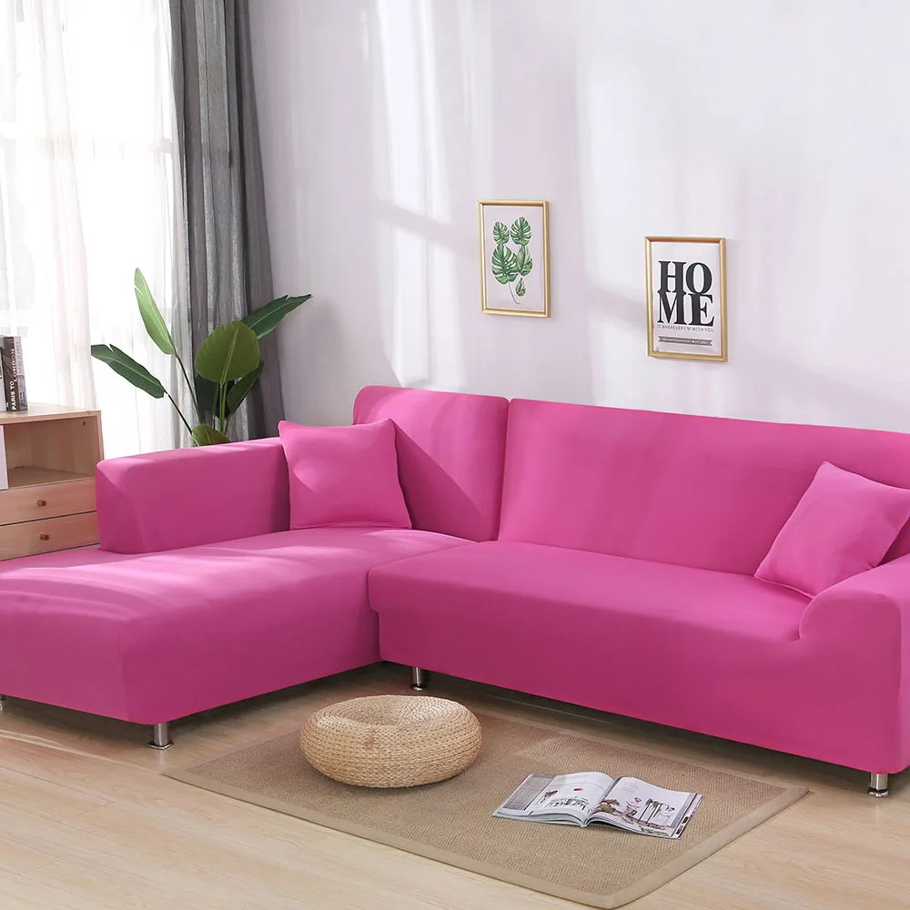 Чехол для дивана для Гостиная эластичность Non-slip покрывало для дивана Универсальный спандекс чехол против растяжек крем диван Ipad Mini 1/2/3/4 местный - Цвет: Розовый