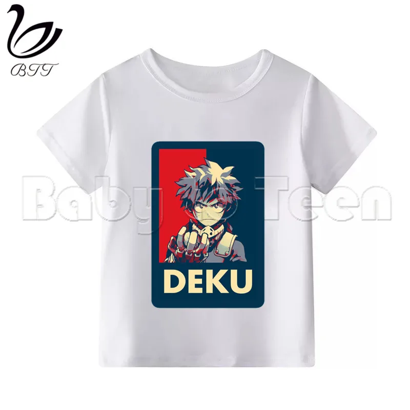 My Hero Academy Boku No Hero Academy, Летний стиль, Забавный милый топ для девочек, модная уличная одежда, Harajuku, футболка для мальчиков белая футболка